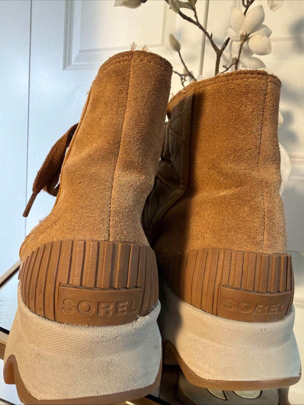 Sorel WATERPROOF Women's Tan Suede Lace-Up hiking walking Boot 7.5 - Picture 6 of 9